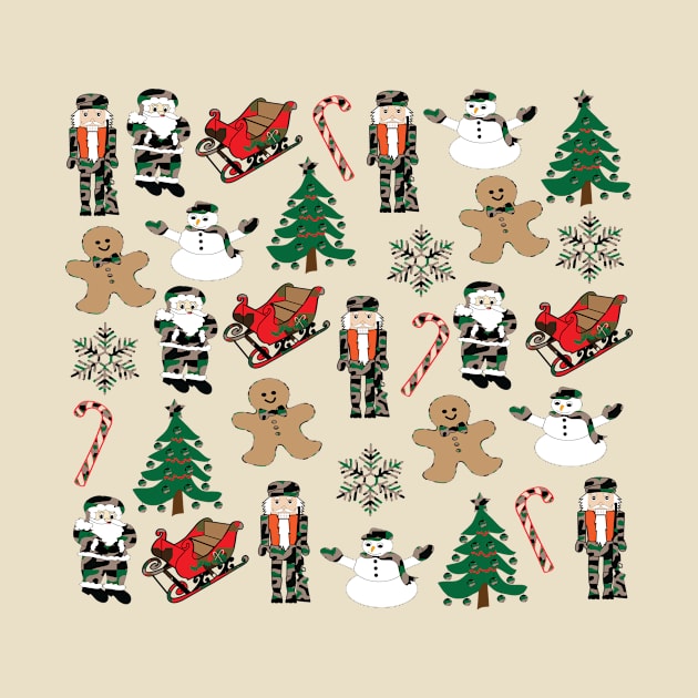 Holiday pattern, design, camouflage, Camo, Christmas by sandyo2ly