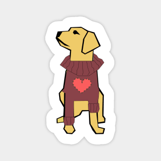 Valentines Dog Magnet
