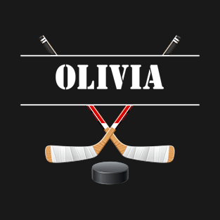 Olivia Birthday Hockey T-Shirt