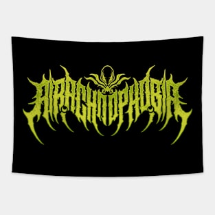 ARACHNOPHOBIA METAL LOGO Tapestry