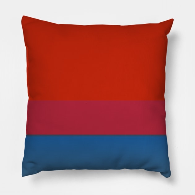 №1(Royal red and blue) Pillow by Dimedrolisimys