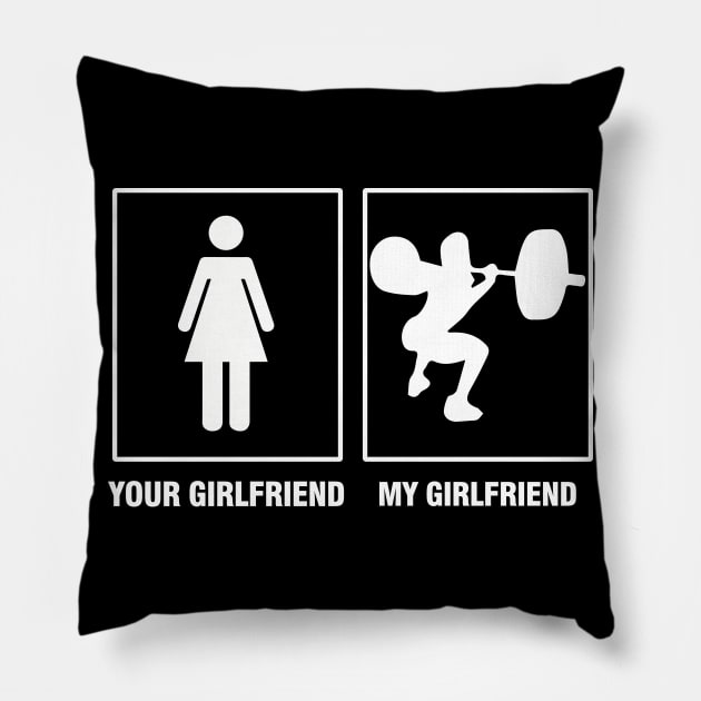 Your Girl Friend, My Girl Friend Funny Gift Pillow by Salt88