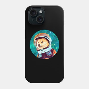 To the Moon Doge Astronaut: Crypto Dogecoin Shiba Inu Meme Phone Case