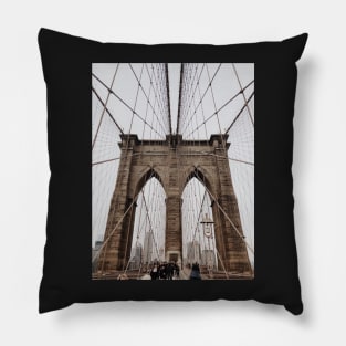 Vintage Brooklyn Bridge Pillow