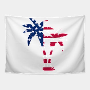 Fourth Of July Usa Patriotic American Flag On Palm Trees Tank Top Tapestry