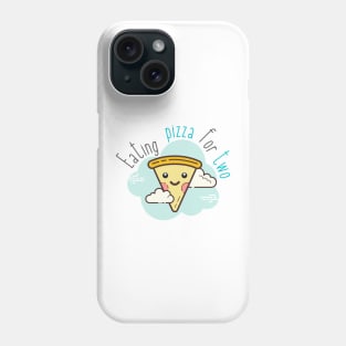 Illustrated Eating Pizza For Two | Smiley Pizza Slice Phone Case