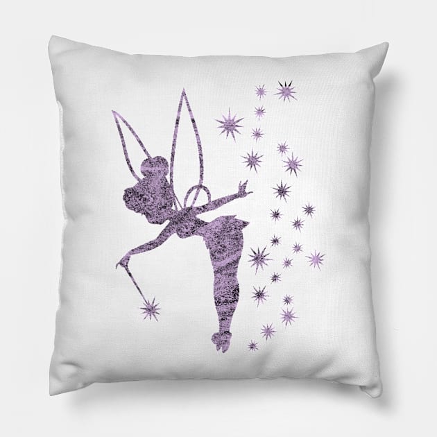 Purple Concrete Tinkerbell Ombre Sillhouette Pillow by ijsw