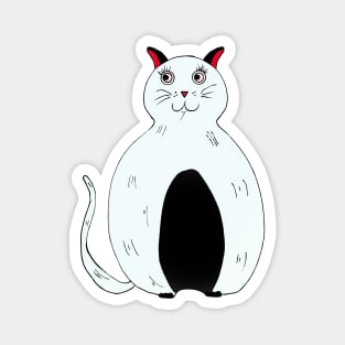 Fat Funny Cat Magnet