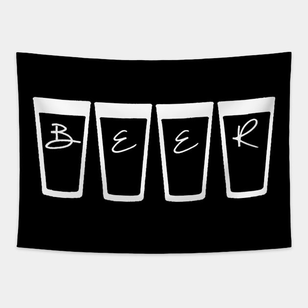 beer glass funny gift for beer lovers Tapestry by BadDesignCo