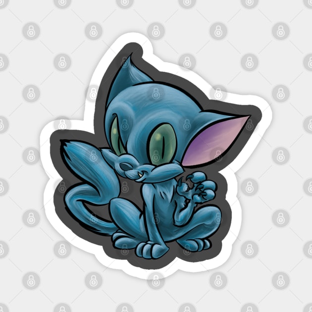 black cat Magnet by majanation