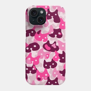 Ghostly camouflaging cats are watching you in pink Phone Case