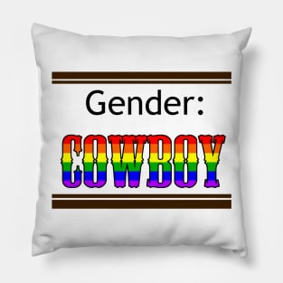 Gender: COWBOY - Rainbow Pillow