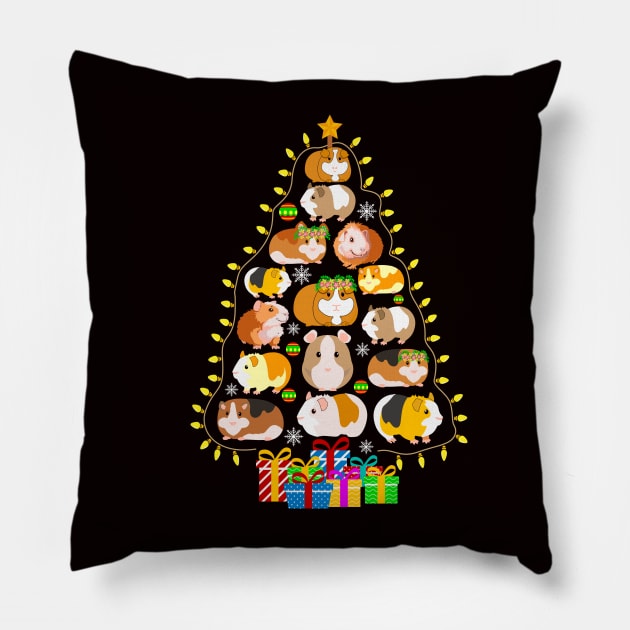 Hamster Christmas Funny Hamsters Xmas Tree Pajamas Pillow by saugiohoc994