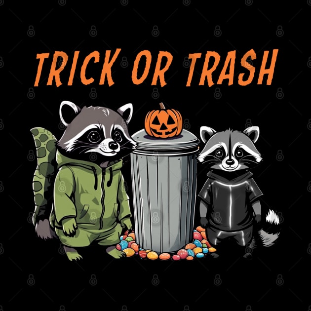 Halloween Raccoon Duo - Trick or Trash by WolfMerrik