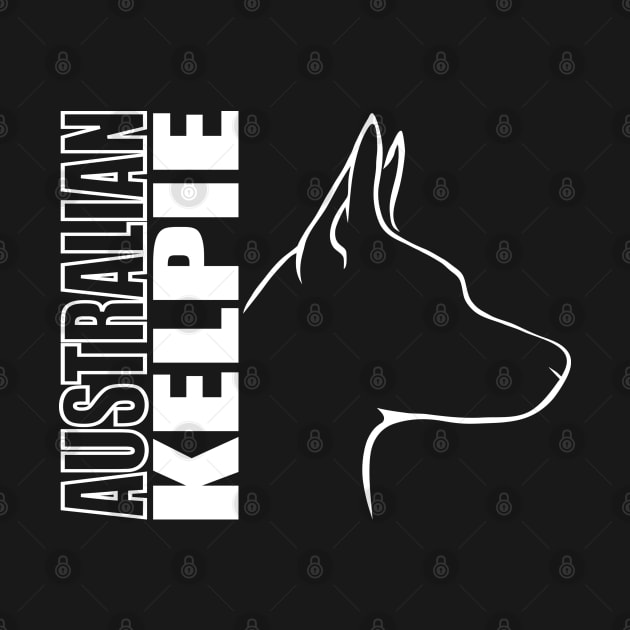 Proud Australian Kelpie profile dog lover gift by wilsigns