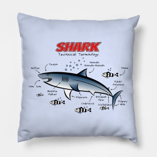 Shark Technical Terminology Pillow