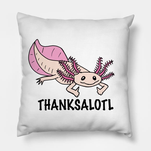 Thanksalotl Pillow by SNK Kreatures