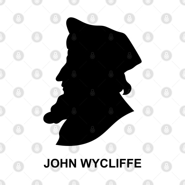 Silhouette of the Christian reformer and preacher John Wycliffe by Reformer