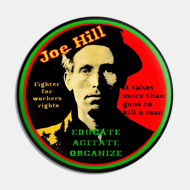 Joe Hill  Activist - Educate, Agitate, Organize Pin by Tony Cisse Art Originals