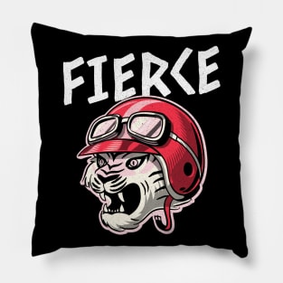 Fierce Pink Tiger Motorcycle Helmet Ready To Roll Fiercely Independent . Pillow