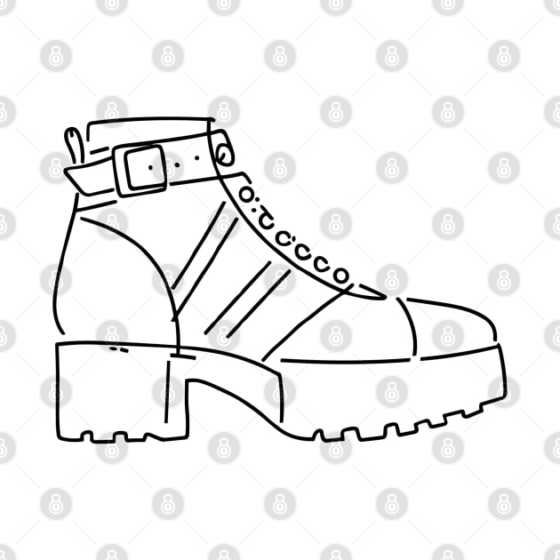 Line art of a Platform shoe by design/you/love