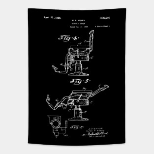 Barber's Chair Patent / barber gift idea / barber present Tapestry