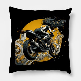 Motorcycle Girl Pillow