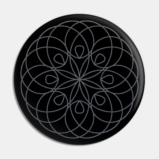 Black Geometric Pattern Pin by Nuletto