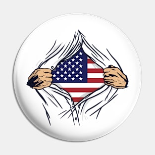 US Flag Duty USA United States Pin