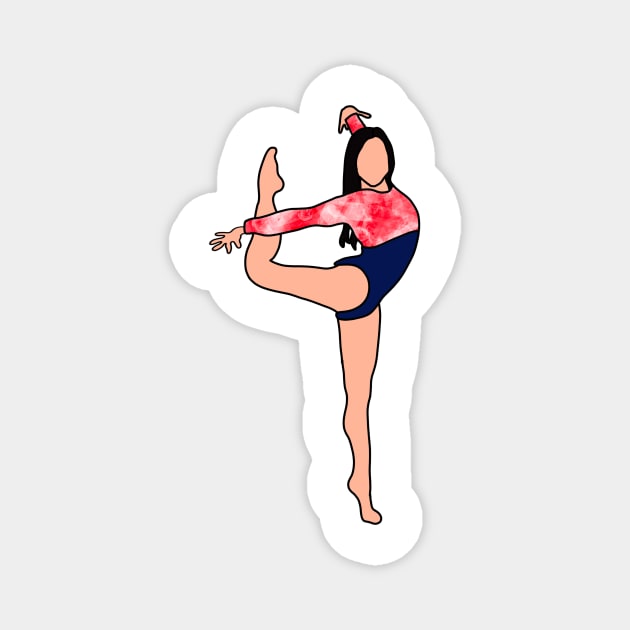 Suni Lee Gymnastics Drawing Magnet by GrellenDraws