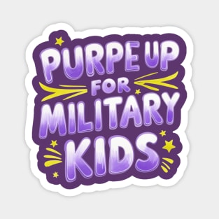 Purple Up For Military Kids Magnet