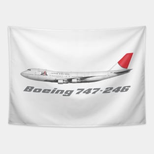 Japan Airlines 747-200 Tee Shirt Version Tapestry