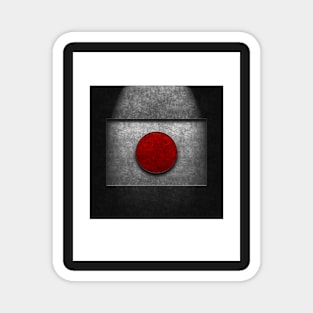 Japanese Flag Stone Texture Magnet