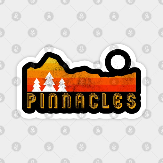 Pinnacles national park retro vintage Magnet by hardy 