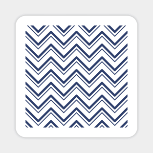 Blue Abstract Zigzag Lines Magnet