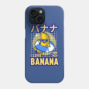 Cute Japanese banana lover Shirt, Unisex banana shirt, Cute banana Mascot Tshirts, Gift shirt for banana lover, Cute japanese mascot shirt Phone Case