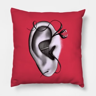 Ear Monster Weird Art Pillow