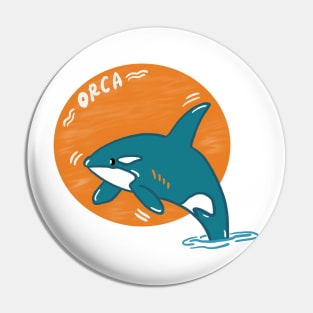 Orca cute whale Pin