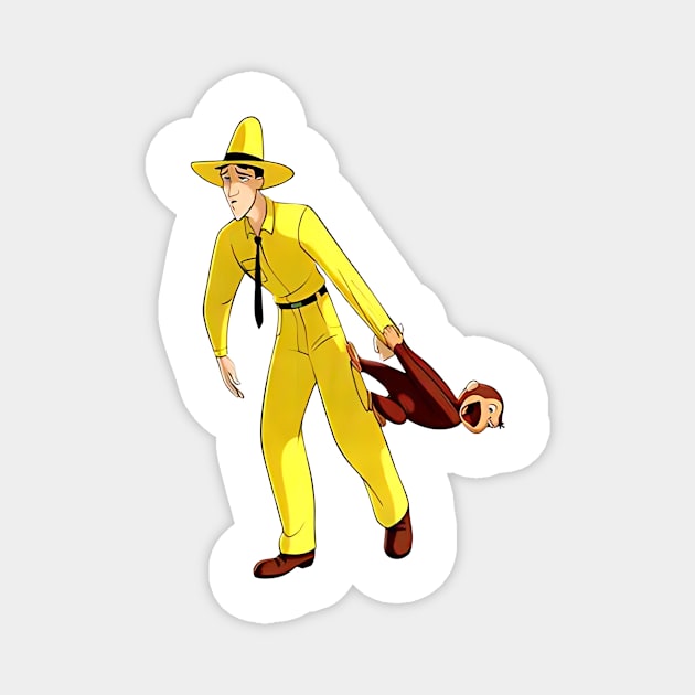 Curious George Man In The Yellow Hat 6 Magnet by EcoEssence