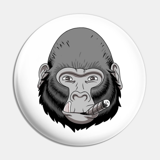 SMILING GORILLA Pin by pnoid