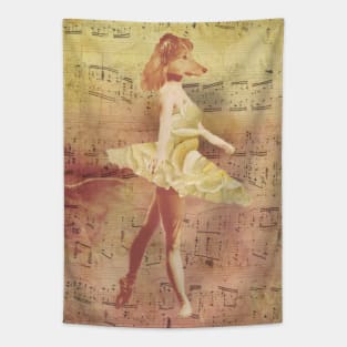 Collie Dog Ballerina Tapestry