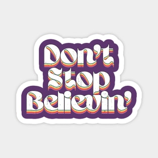 Don't Stop Believin' - Lyrics Typography Magnet