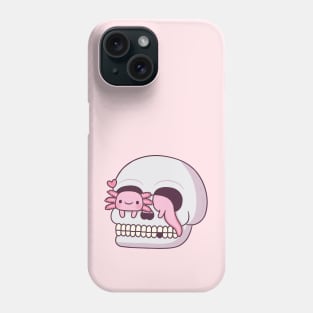 Cute Axolotl In Skull Phone Case