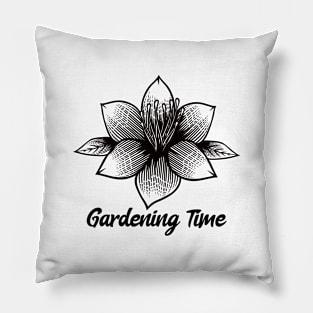 Gardening Time Flower Vintage Flora Minimalist Art Pillow