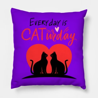 caturday t shirt Pillow