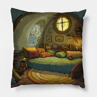 Goblincore Aesthetic Cozy Burrow Pillow