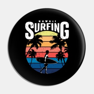 Hawaii Surfing Pin