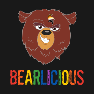 Gay Bear Pride Flag Colors LGBTQ Gay Pride Bearlicious Cute Bear T-Shirt