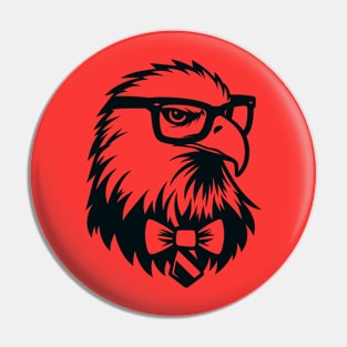 Nerdy Smart Eagle Pin