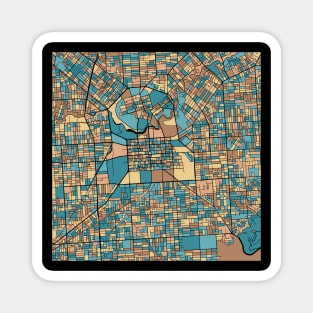 Adelaide Map Pattern in Mid Century Pastel Magnet